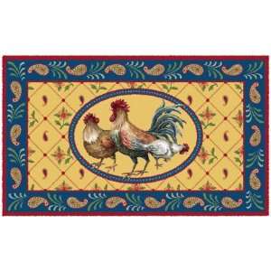    123 Creations CFC005.3x5 foot Rooster   hooked rug