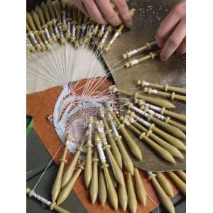  Close Up of Hands and Bobbins for Lace Making at Le Puy in 