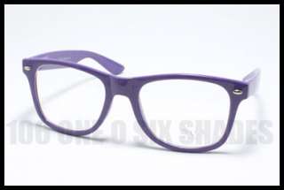 CLEAR Lens Eyeglasses Nerd Geek Retro Old School Style RED New  