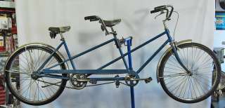Vintage 1970 Schwinn Twinn tandem bike blue 2 seat bicycle bendix 2 