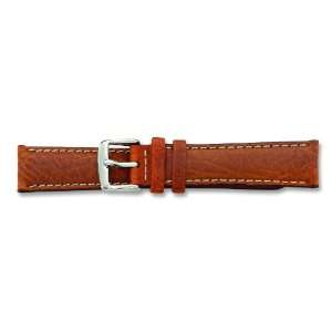    de Beer Brown Sport Leather Watch Band 24mm