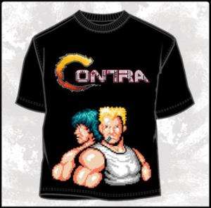 Contra Characters Nintendo NES Mens Tshirt Up, Down,  