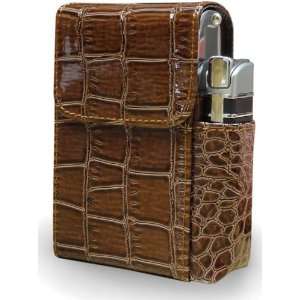  Automatic Rising Cigarette Case with Lighter Holder (For 