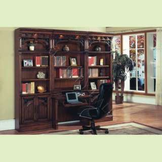 Spanish Red Walnut Stain Library Hutch and Desk  Your Dreams Just Came 