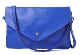 New 8 Color Oversized Envelope Clutch PU Leather Handbag Purse Hand 