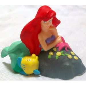   Little Mermaid Ariel and Flounder 3 Figure Doll Toy, Cake Topper