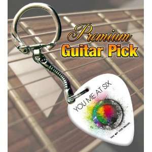 You Me At Six Colours Premium Guitar Pick Keyring Musical 