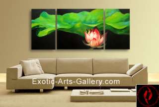 Pintura moderna original de la flor de loto de arte abstracto