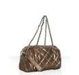 bcbgeneration bronze quilted faux leather roxy satchel