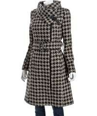  Soia & Kyo black houndstooth Chel H belted coat  Questions 