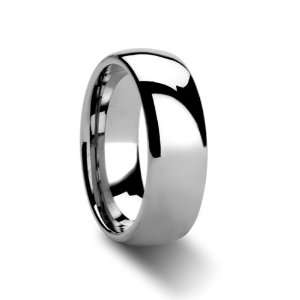  ARLINGTON Domed White Tungsten Ring for Men   8mm   FREE 