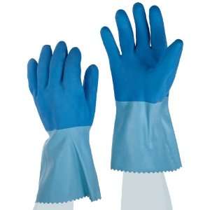 Mapa BLUE GRIP Style LL 301 Rubber Glove, 12 Length, X Large (Pack of 