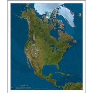  Satellite Map of North America   Physical Enhanced   18 