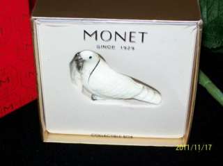 Monet Collectible Peace Dove Trinket Box + Peace Charm 2010 NEW  