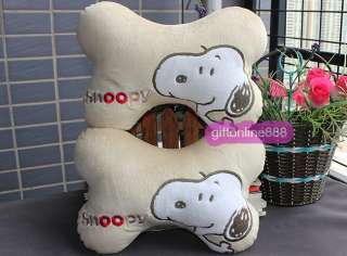 2pcs Peanut Snoopy Car Seat Neck Rest Cushion Pillow C  