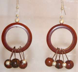 Costa Rican Wooden Earrings Crossroads Trade Fair Eco Earrings 