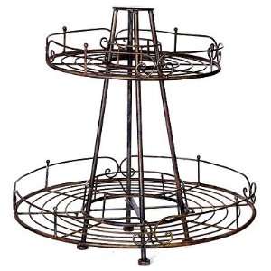    2 Tier Wrought Iron Plant Stand / Shelf 26 inch