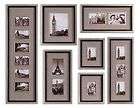 Abstract Wall Art Photo Collage Silver Black Frames