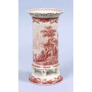  Red French Toile China Vase