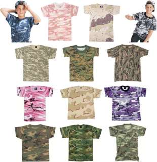 Camouflage Military Army Kid Tees Boy Girl Camo T Shirt  
