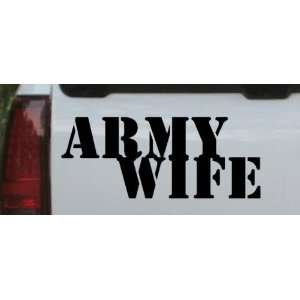 Black 38in X 15.8in    Army Wife Military Car Window Wall Laptop Decal 