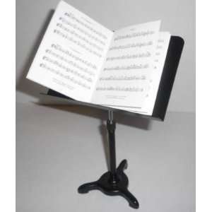   Miniature Music Stand with Miniature Sheet Music Books for Dolls