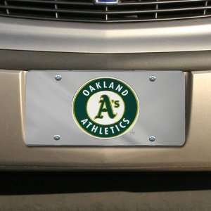   MLB Oakland Athletics Silver Mirrored License Plate