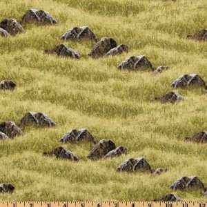  44 Wide A Place Of Peace Grassland Green Fabric By The 