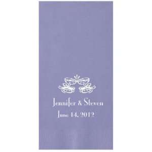  Personalized Guest Towel Napkins   Lilac (100 Napkins 