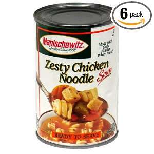 Manischewitz Soup Zesty Chicken Noodle, 15 Ounce Can (Pack of 6)