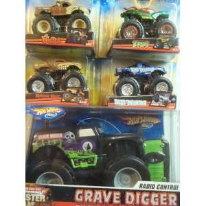  Monster Jam Truck Set Grave Digger Radio Control With Monster 