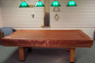 Custom Naugahide Leather Billiards Pool Table Cover  