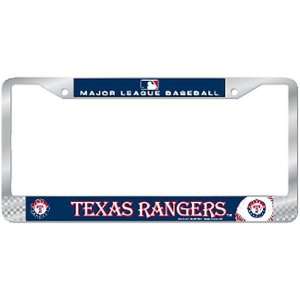    Texas Rangers MLB Chrome License Plate Frame