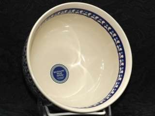 This is a new BOLESLAWIEC Polish Pottery large bowl in the BLUE 