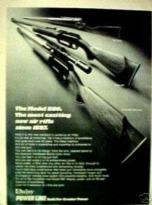 1973 Toy Daisy B B Gun Pump Up Power Line Air Rifle AD  