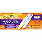    ANSWER PREGNANCY TEST CLEAR RESULTS IN 5 DAYS OR SOONER 2 TESTS