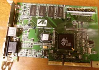 ATI 3D RAGE LT PRO AGP VIDEO CARD, 215LT3UA22 8MB WITH S VIDEO TV OUT 