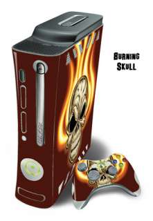   Cover for Xbox 360 Console + two Xbox 360 Controllers   Burning Skull