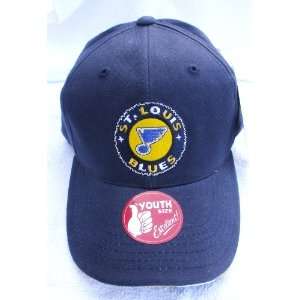   NHL BLUES Logo Navy Baseball Cap Hat Adjustable Back Size Youth New