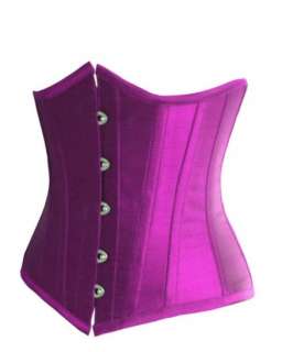 Purple underbust corset printed bustier plus size corset waist cincher 