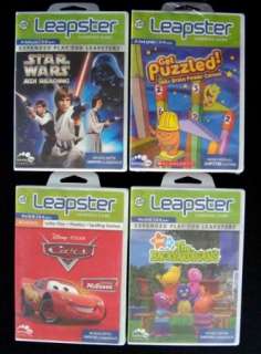 NEW LeapFrog Leapster Lot of 4 Boy Game Cartridges Cars Backyardigans 