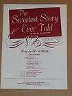 Sheet Music   The Sweetest Story Ever Told by R. M. Stu