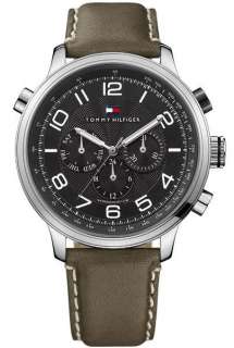   HILFIGER LEATHER BAND CHRONOGRAPH MENS LATEST WATCH 1790792  
