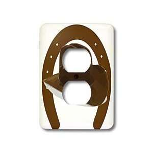   With Brown Cowboy Hat   Light Switch Covers   2 plug outlet cover