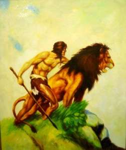 TARZAN and THE GOLDEN LION Edgar Rice Burroughs St John PULP ART 