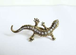 Wow new Vintage Lizard cocktail ring amazing gift 7  