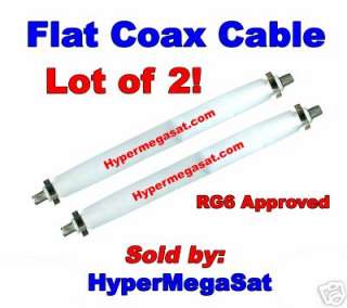 Flat Window Coax Cables RG6 Satellite/Cable RV/Camp  