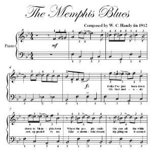  Memphis Blues Easy Piano Sheet Music W.C. Handy Books