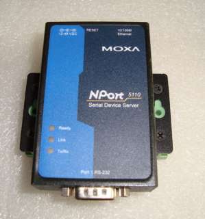 MOXA NPort 5110 RS 232 serial device servers  