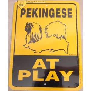  Pekingese Dog At Play Here Yard Sign